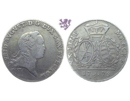 2/3 Thaler, 1773. Friedrich August