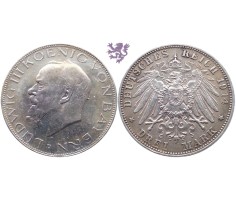 3 mark, 1914. Ludwig III Koenig Von Bayern