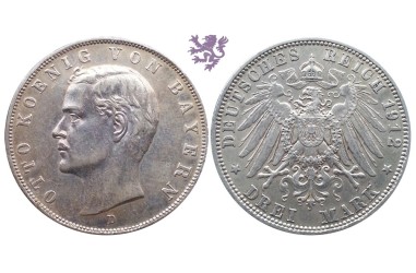 3 mark, 1912. Otto Koenig Von Bayern