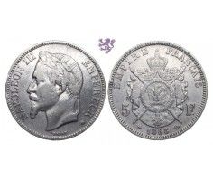 5 francs, 1868. Napoleon III