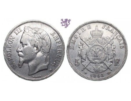 5 francs, 1868. Napoleon III