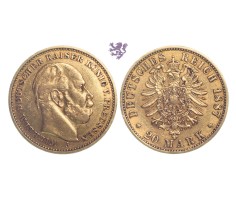 20 mark, 1887. Wilhelm I