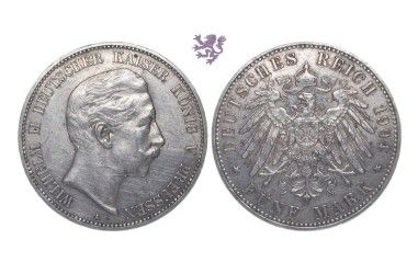 5 mark, 1904. Wilhelm II
