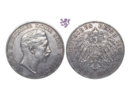 5 mark, 1904. Wilhelm II