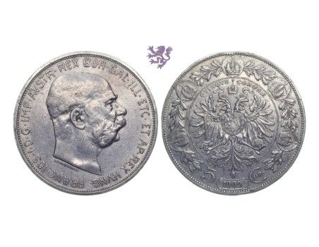 5 corona, 1909.