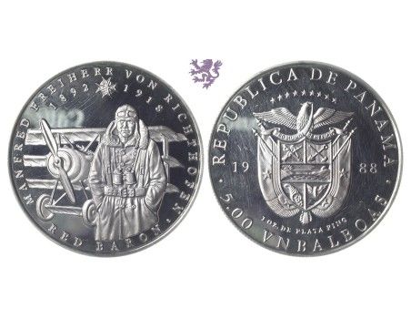 5 balboa, 1988. Panama Unoffical edition!!! 1oz