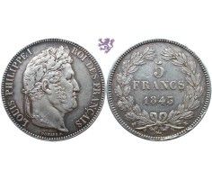 5 francs, 1843.K, Luis Philippe I