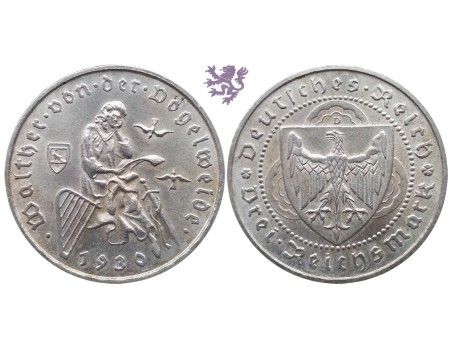 3 mark, 1930. D 700th Anniversary - Death of Von Der Vogelweide