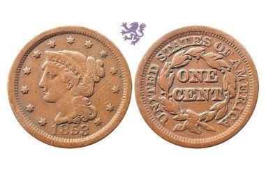 1 cent, 1853.