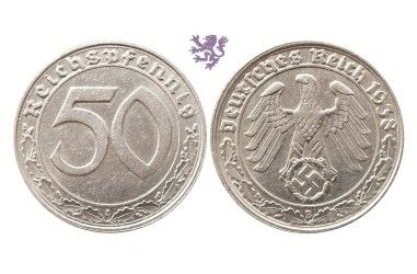 50 reichspfennig, 1938 B
