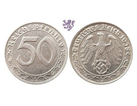 50 reichspfennig, 1938 B