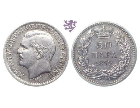 50 para, 1879. Milan Obrenović