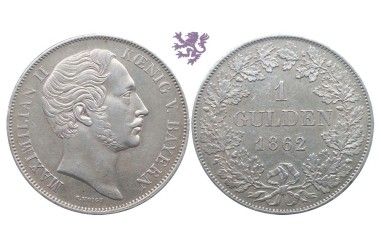 1 gulden, 1862. Maximilian II