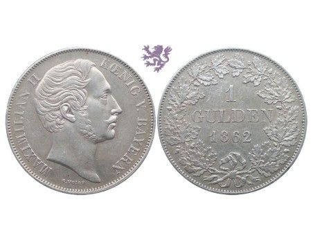 1 gulden, 1862. Maximilian II