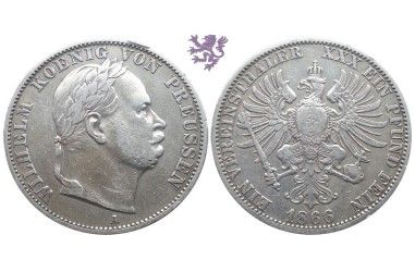 1 vereinsthaler, 1866. A Wilhelm I