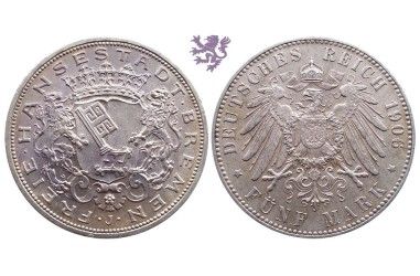 5 mark, 1906. Bremen