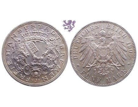 5 mark, 1906. Bremen