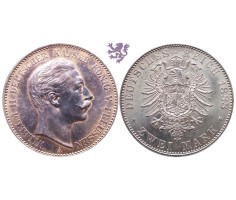 2 mark, 1888. Wilhelm II