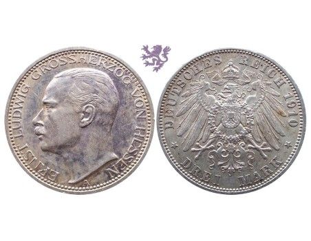 3 Mark, 1910. Ernst Ludwig