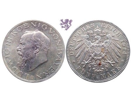 5 mark, 1914. Ludwig III
