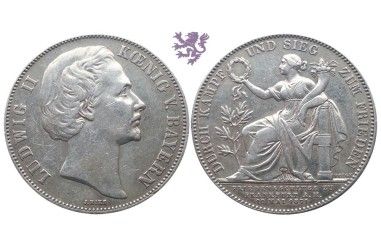 Thaler,  1871. Ludwig II