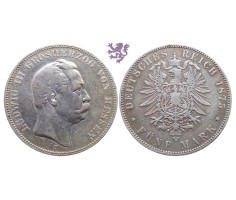 5 mark, 1875. Ludwig III Grosherzog