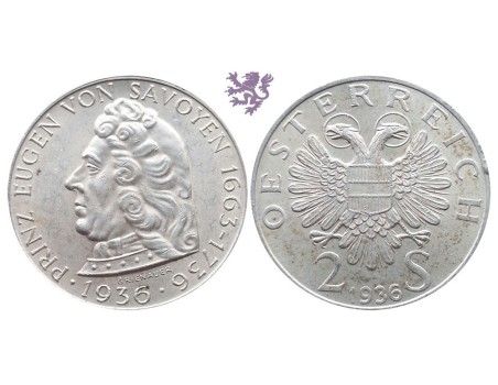 2 schilling, 1936. Prinz Eugen