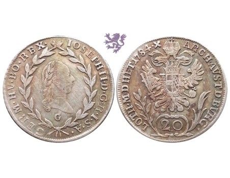 20 krojcera, 1784. Joseph II
