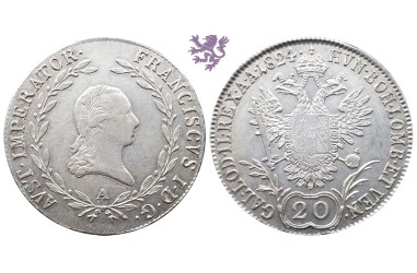 20 krojcera, 1824. Franz I