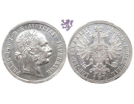 1 florin, 1877. Franc Joseph I