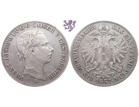 1 vereinsthaler, 1857. Franz Joseph I