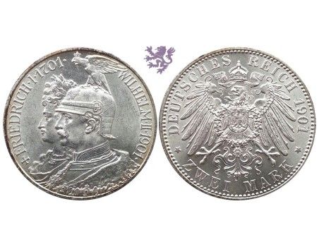 2 mark, 1901. Friedrich I Wilhelm II 1701 - 1901