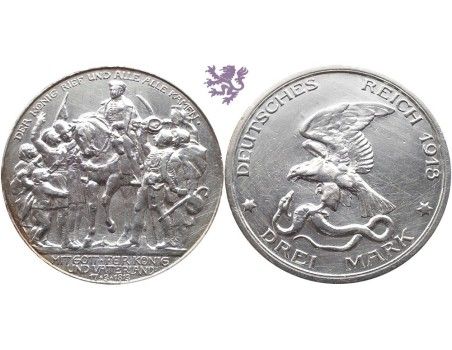 3 mark, 1913. Wilhelm II