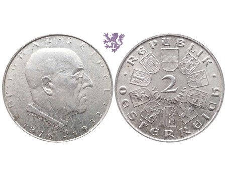 2 schilling, 1933. Ignaz Seipel