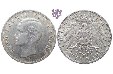 2 mark, 1907. Otto Koenig Von Bayern