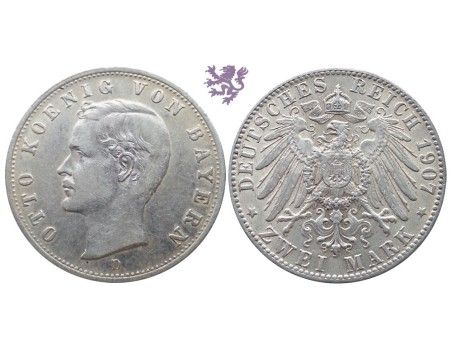 2 mark, 1907. Otto Koenig Von Bayern