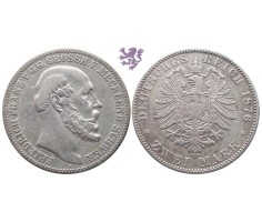 2 mark, 1876. Friedrich Franz