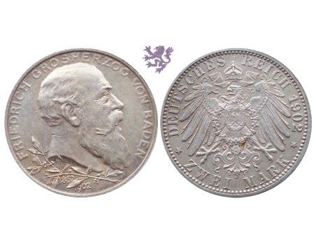 2 mark, 1902. Friedrich Grosherzog