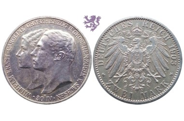2 mark, 1903. Wilhelm&Caroline