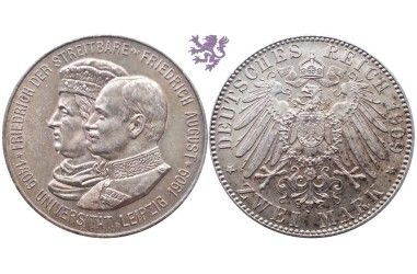2 mark, 1909. Friedrich August
