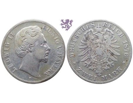 2 mark, 1876. Ludwig II