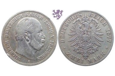 2 mark, 1877. Wilhelm I