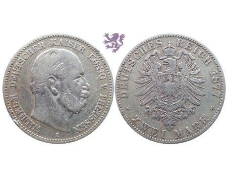 2 mark, 1877. Wilhelm I
