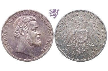 2 mark, 1892. Heinrich XXII