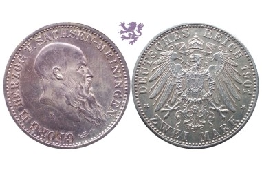 2 mark, 1901. Georg II Herzog