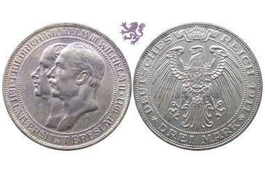 3 mark, 1911. Wilhelm II&Wilhelm III