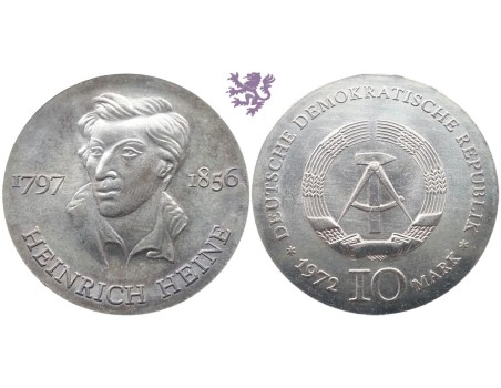 10 mark, 1972. Heinrich Heine