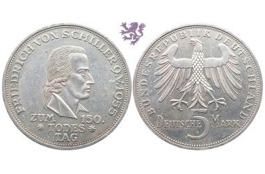 5 mark, 1955. Friedrich Schiller