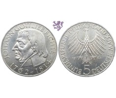 5 mark, 1964. Johann Gottlieb Fichte
