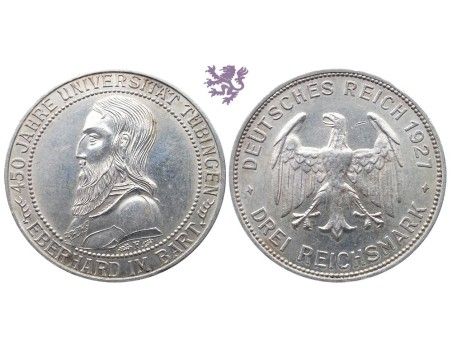 3 mark, 1927. 450 Jahre Universitat Tubingen